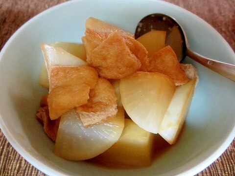 圧力鍋で大根と油揚げのめんつゆ煮